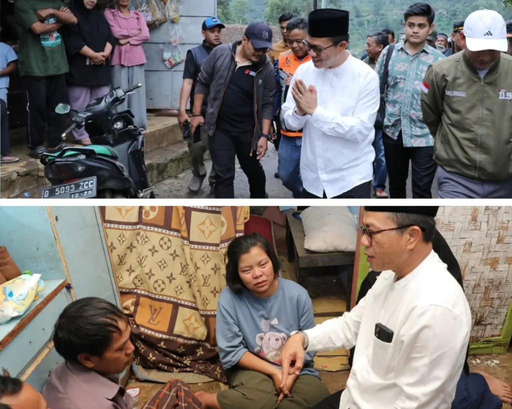 Suasana haru keluarga korban longsor saat dikunjungi Bupati Bandung