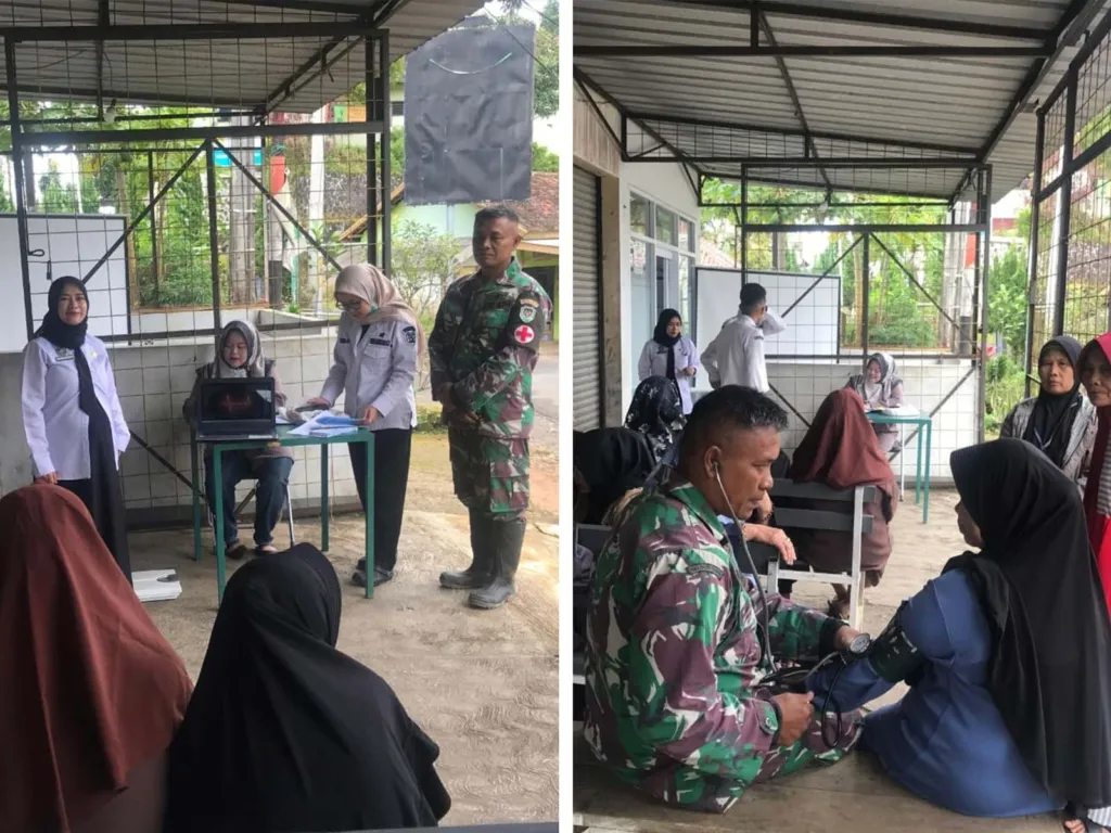 Sinergi Dokter Puskesmas Rancabali Dan TNI Dalam Program Non Fisik TMMD Ke 127 Untuk Deteksi Dini Penyakit Masyarakat Desa