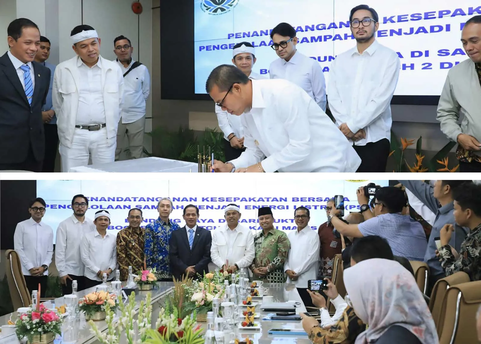 Bupati Bandung Dadang Supriatna Menandatangani MoU PSEL Sarimukti Di Jakarta Bersama Menteri LH