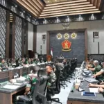 Dankodiklatad Letjen TNI Mohamad Hasan Memimpin Rapat UN II Validasi Organisasi Di Ruang Ganesha 2