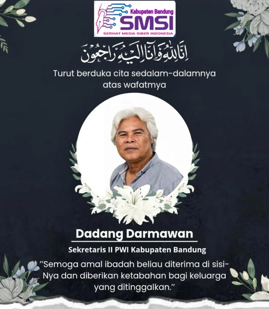 Mulyani Basir Ketua SMSI Kabupaten Bandung Saat Memberikan Pernyataan Duka Cita
