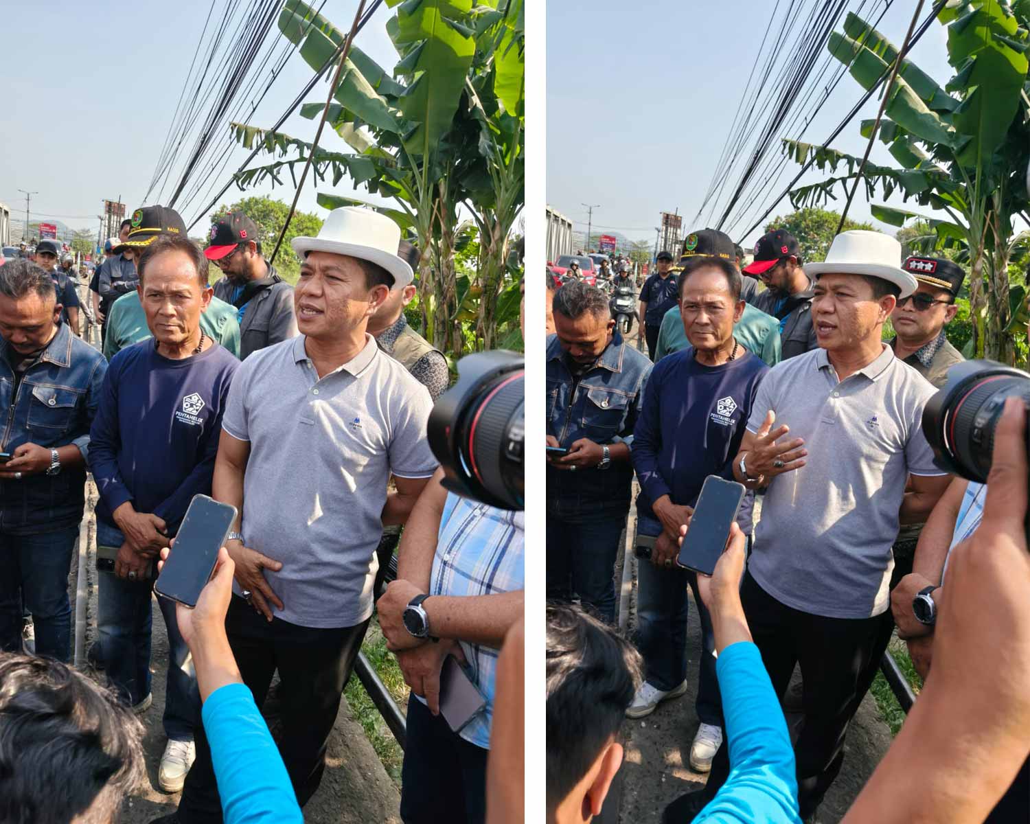 Bupati Bandung Dadang Supriatna Meninjau Proyek Drainase Banjir Di Baleendah