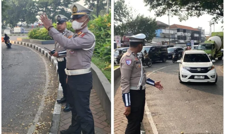 Ditlantas Polda Jabar Lakukan Pengaturan Lalu Lintas untuk Cegah Kemacetan dan Wujudkan Kamseltibcarlantas