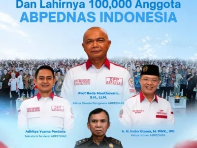 Jajaran pengurus DPP ABPEDNAS termasuk Ir H Indra Utama dan Prof Reda Manthovani dalam perayaan 100 ribu anggota di Hari Lahir Pancasila.